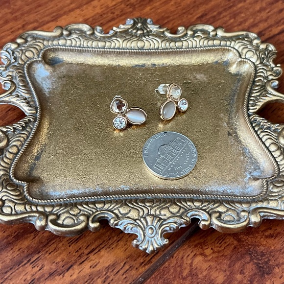 Swarovski Crystal golden studs - Picture 10 of 12